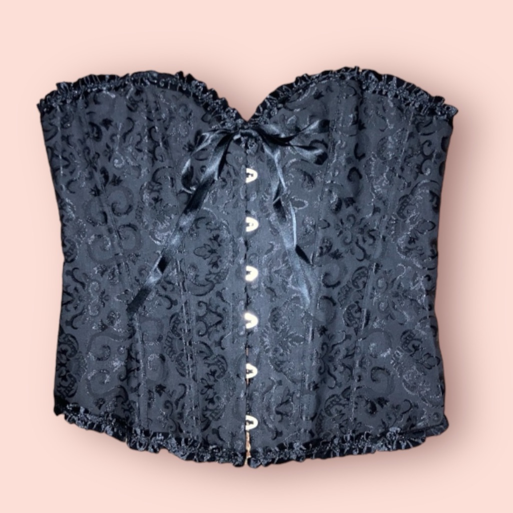 Black Lace-Up Corset